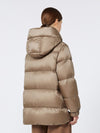 The Cube Down Jacket in Water-Repellent Canvas Brown